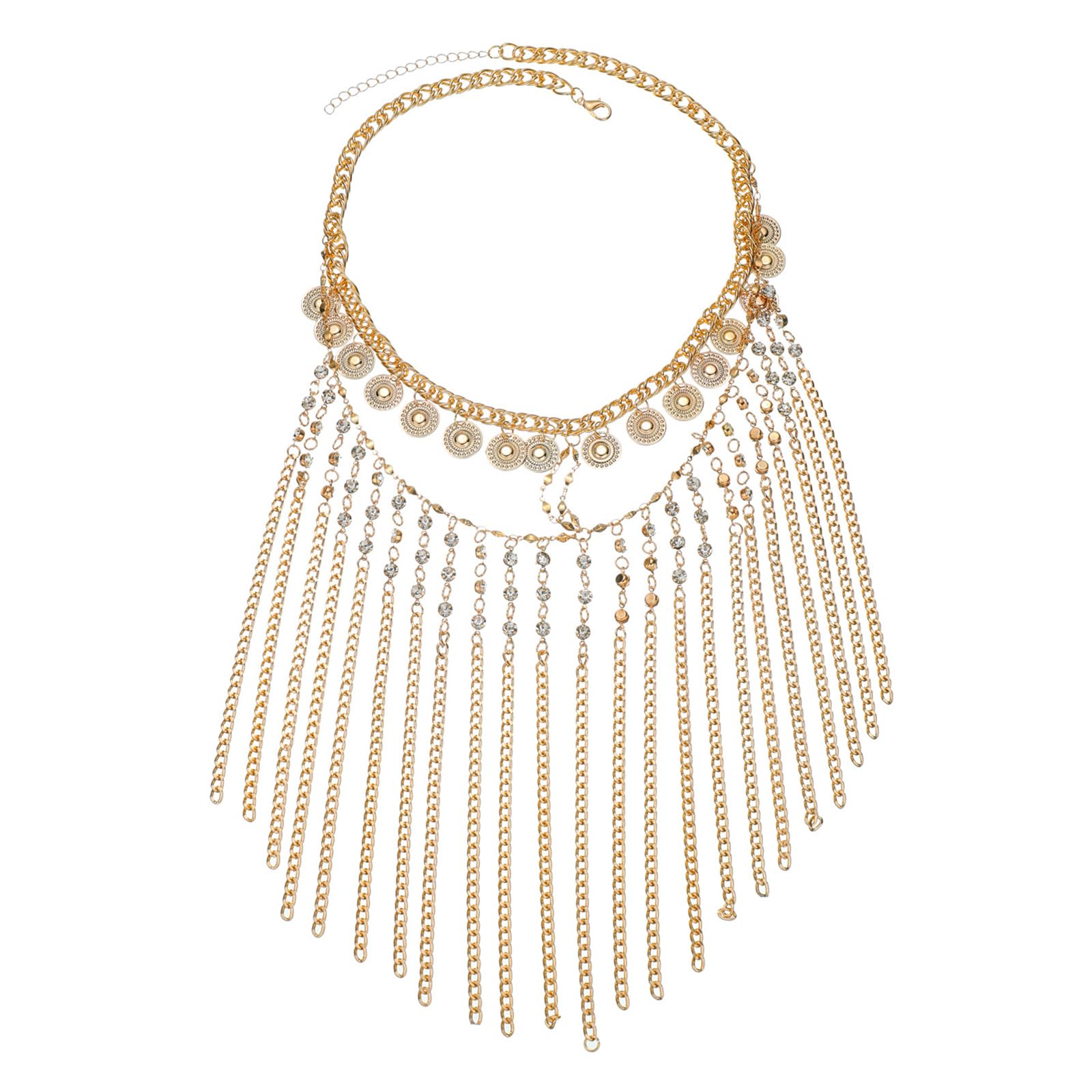 MICFENY Premium Golden Stone Fringe Hair Chain With Adjustable Length For Evening Celebrations Bridal Dinners And Photo Props