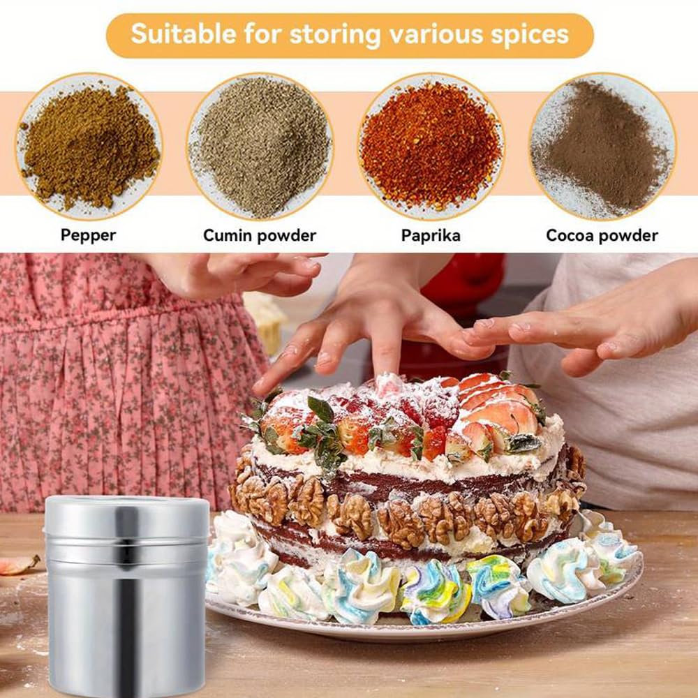 Tamis à cacao en acier inoxydable avec 16 pochoirs pour cappuccino, chocolat chaud et sucre glace