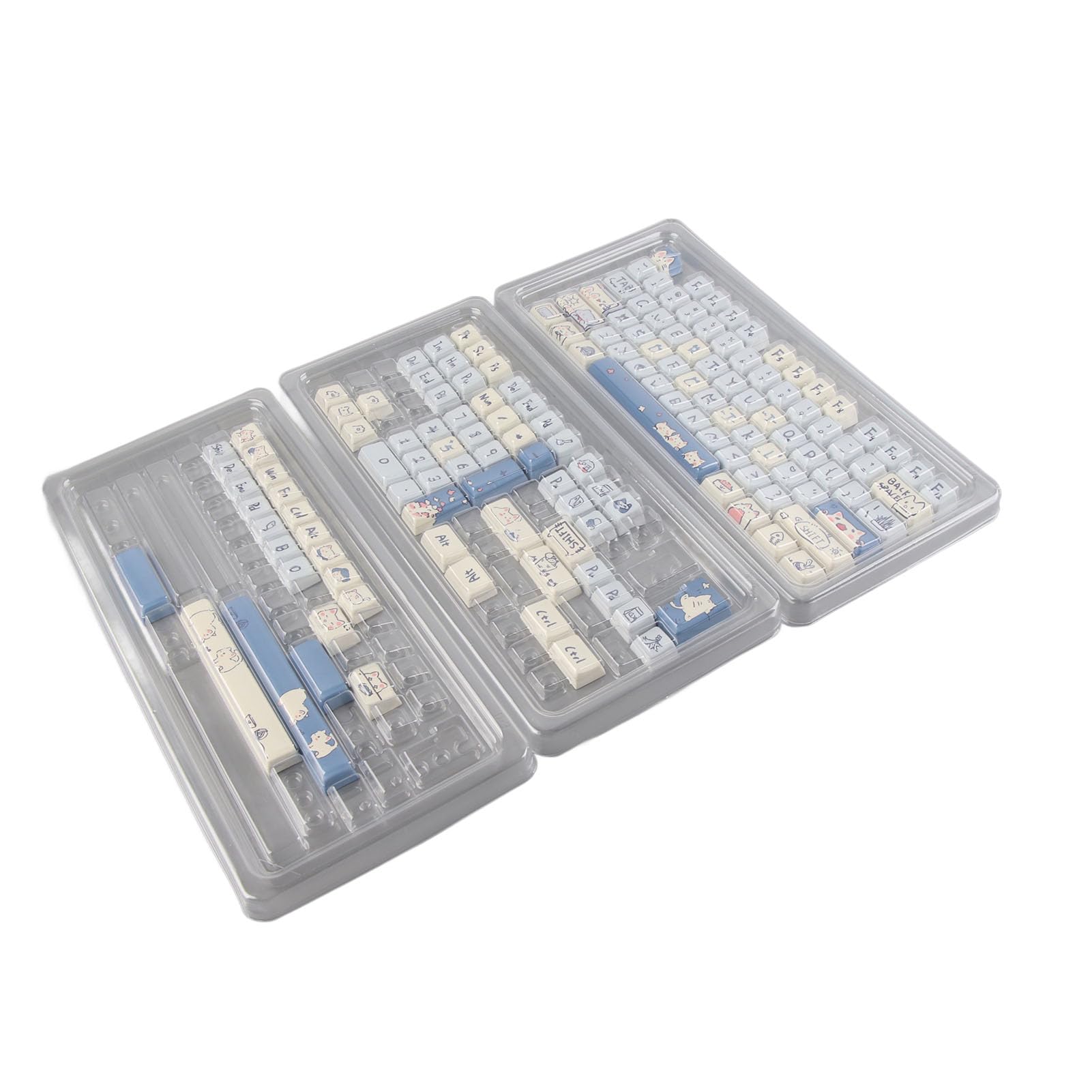 CHICIRIS 148 tasti per tastiera PBT a sublimazione, stile cartone animato, design ergonomico per gli appassionati di gioco su PC (#2)