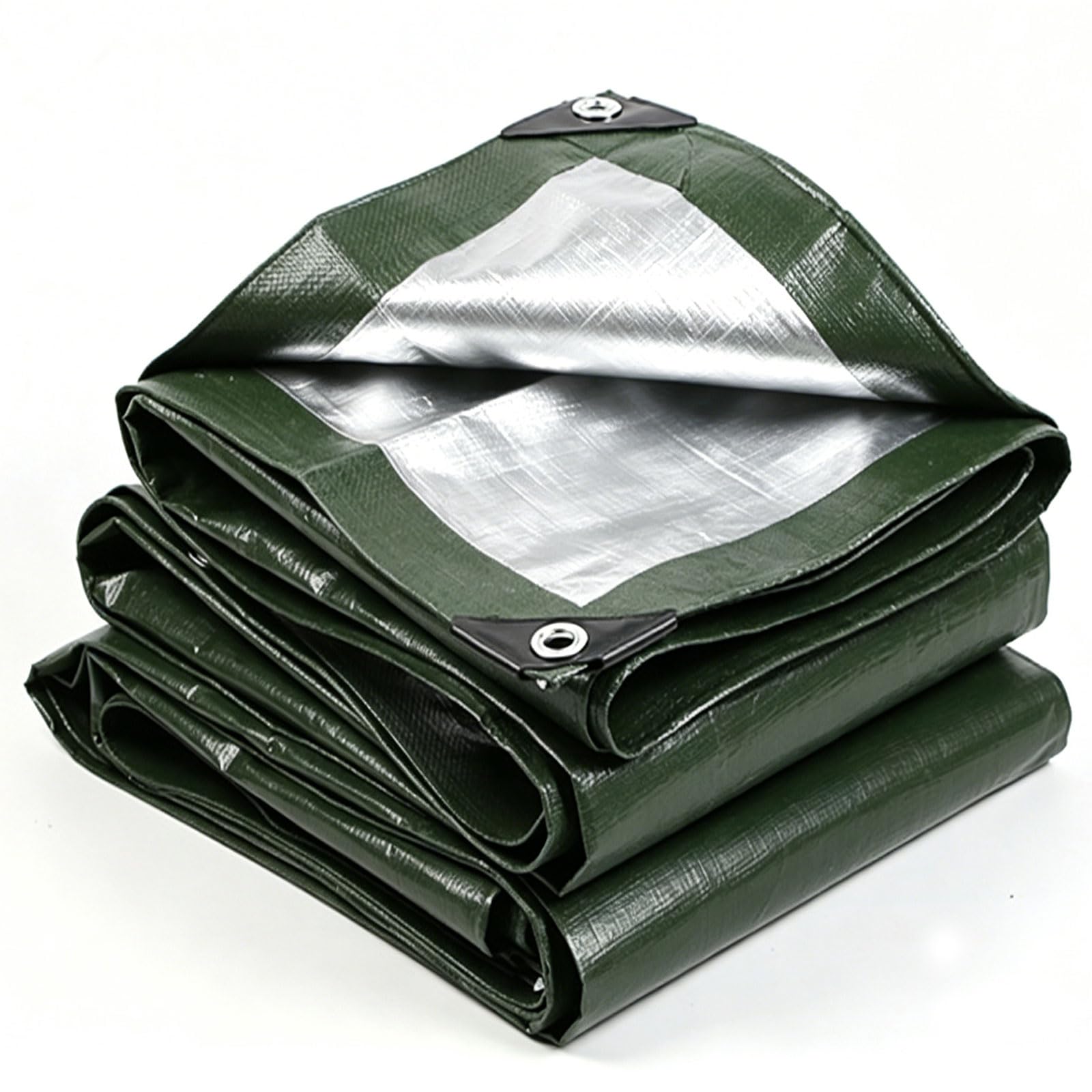 Tarpaulin Waterproof Heavy Duty 420 x 490 cm Heavy Duty, Waterproof, UV Protection Builders Tarps Reinforced Eyelets, Tear Resistant for Garden Furniture Camping Camping, Green