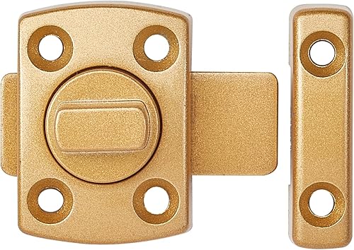 Miniatura 7 de Paquete de 2 pestillos de cerrojo giratorio para puerta de seguridad, cerradura de puerta para mascotas, muebles de gabinete, baño, ventanas,