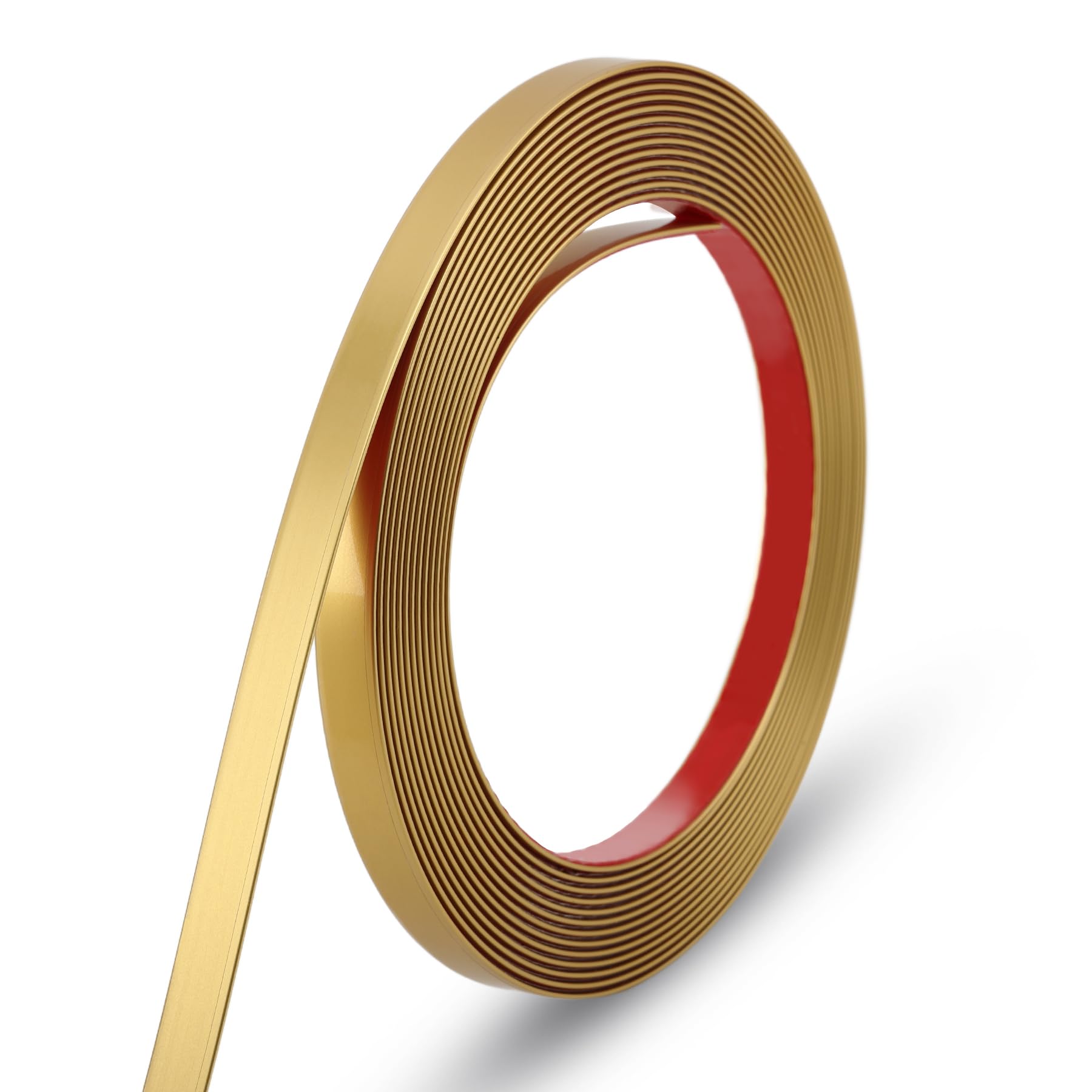 Gaahing 5m x 1.3cm Matte Gold Molding & Wall Trim, Flexible Peel and Stick Decorative Strip for Tile, Mirror, Ceiling, Floor, Panel, Cabinet