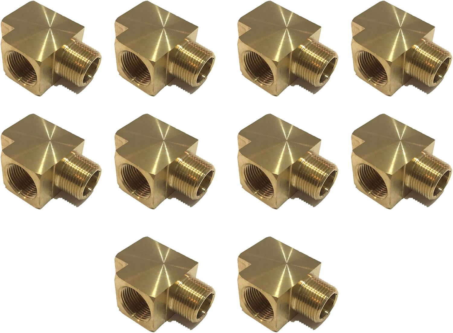 Brass Street TEE 3/4 NPT Fuel / AIR/ Water / Oil/ Gas WOG (Qty 10)