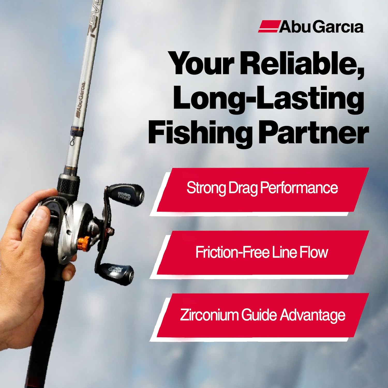 Abu Garcia Revo X Low Profile Baitcast Reel and Fishing Rod Combo
