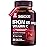 Iron Supplement for Women Men, High Potency Iron 65mg with Vitamin C 250mg, Slow Release Stomach Friendly Iron Pills, Non-GMO, No Gluten, 30 Vegan Tablets