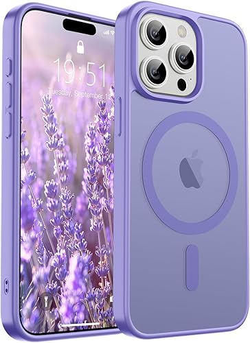 Miniatura 112 de SUPFINE - Funda magnética para iPhone 14 Pro Max (compatible con MagSafe), (protección contra caídas de grado militar de 10 pies), delgada, Negro