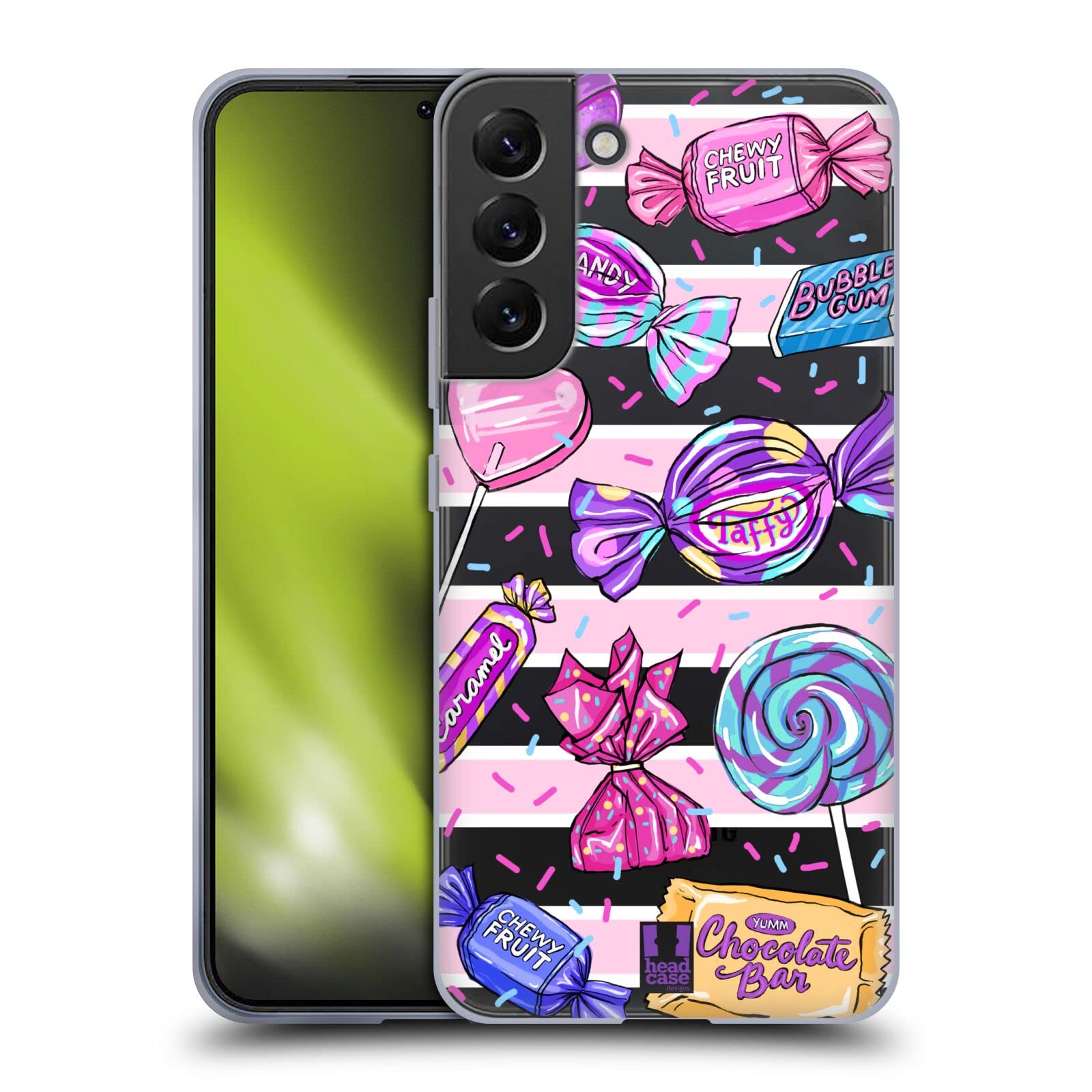 Head Case Designs Assorted Sweets Colourful Candies Soft Gel Case Compatible with Samsung Galaxy S22+ 5G