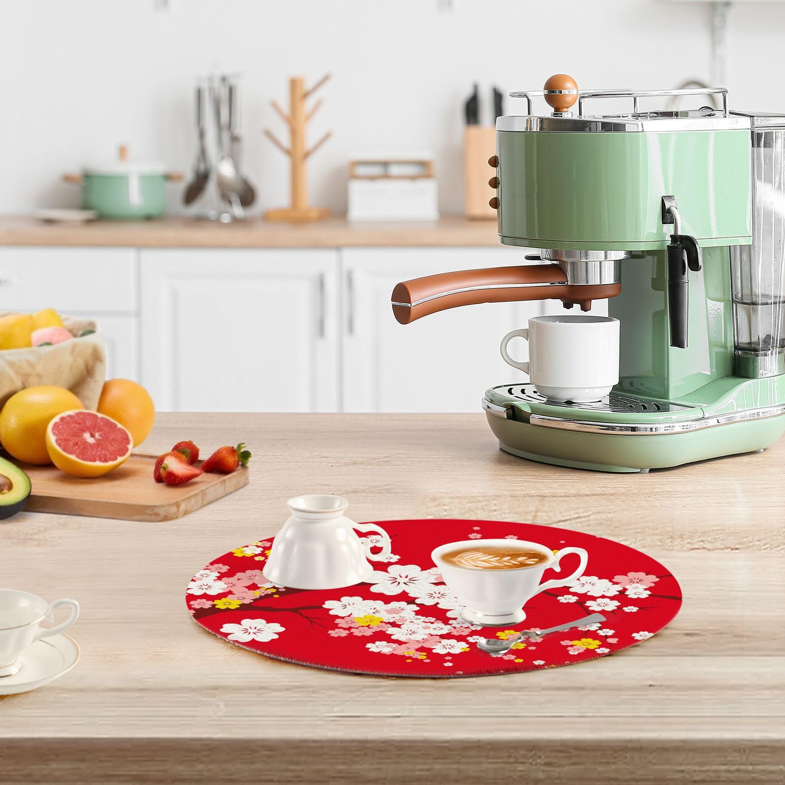 ALAZA Topflappen-Set mit japanischem Sakura-Baum, Kirschblüte, Baumwolle, Hot Topflappen, Bauernhaus-Untersetzer, 3er-Set, heiße Pads, heiße Matten für Küchentheke, dekorative37