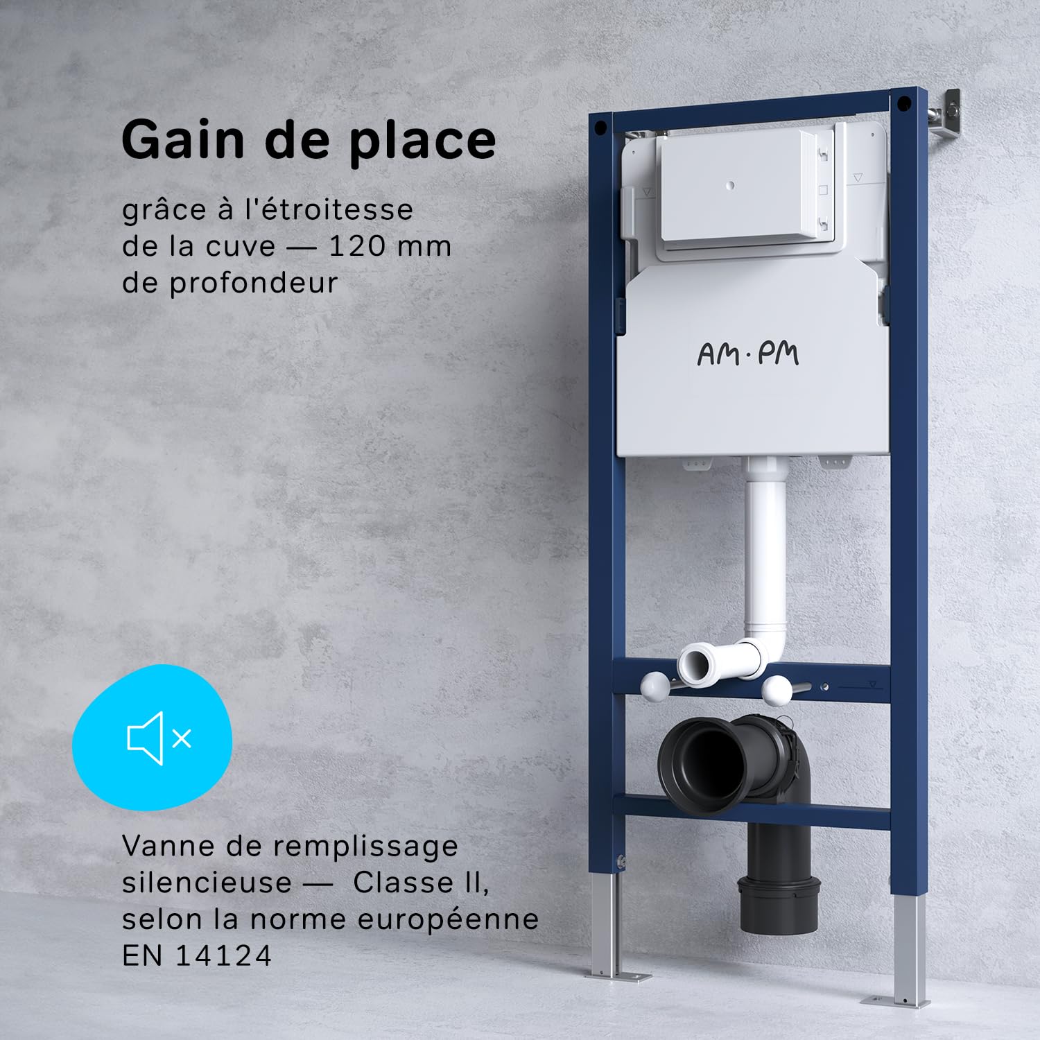 WC suspendu avec abattant