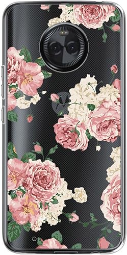 Miniatura 3 de Funda para Moto G6, Moto G (6 generación) con flores, Ueokeird delgada a prueba de golpes, patrón floral transparente, suave, flexible, TPU trasero,