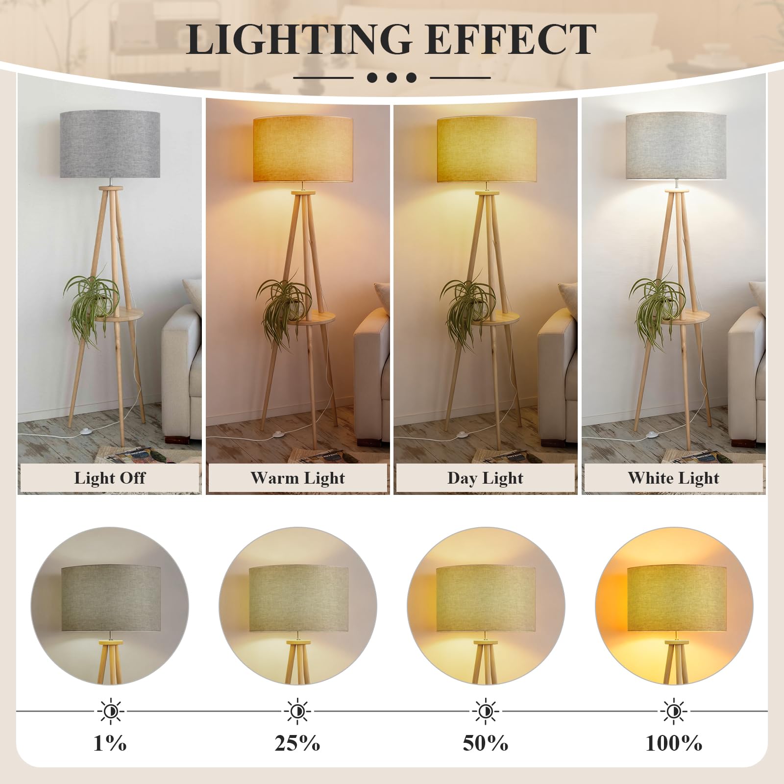 EFUTURETIME E14/E27 Paralume in Tessuto H20 X Ø 30cm, Paralume Cilindro Grande in Lino Naturale per Lampada da Terra, Comodino, Tavolo Plafoniera, Lampadari, Applique, Grigio
