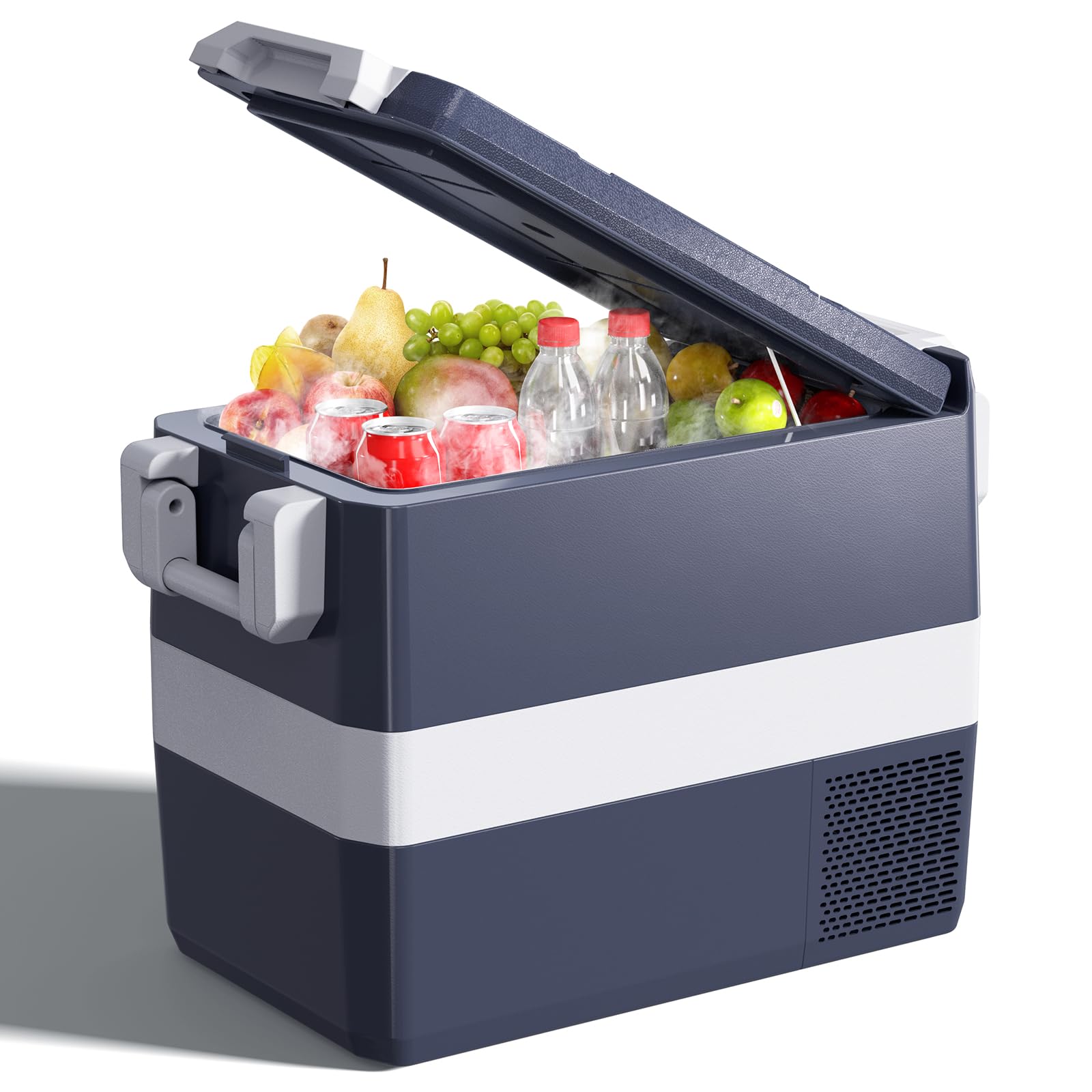 KROAK Nevera portátil con compresor de 40 l, con protección de tensión para exteriores