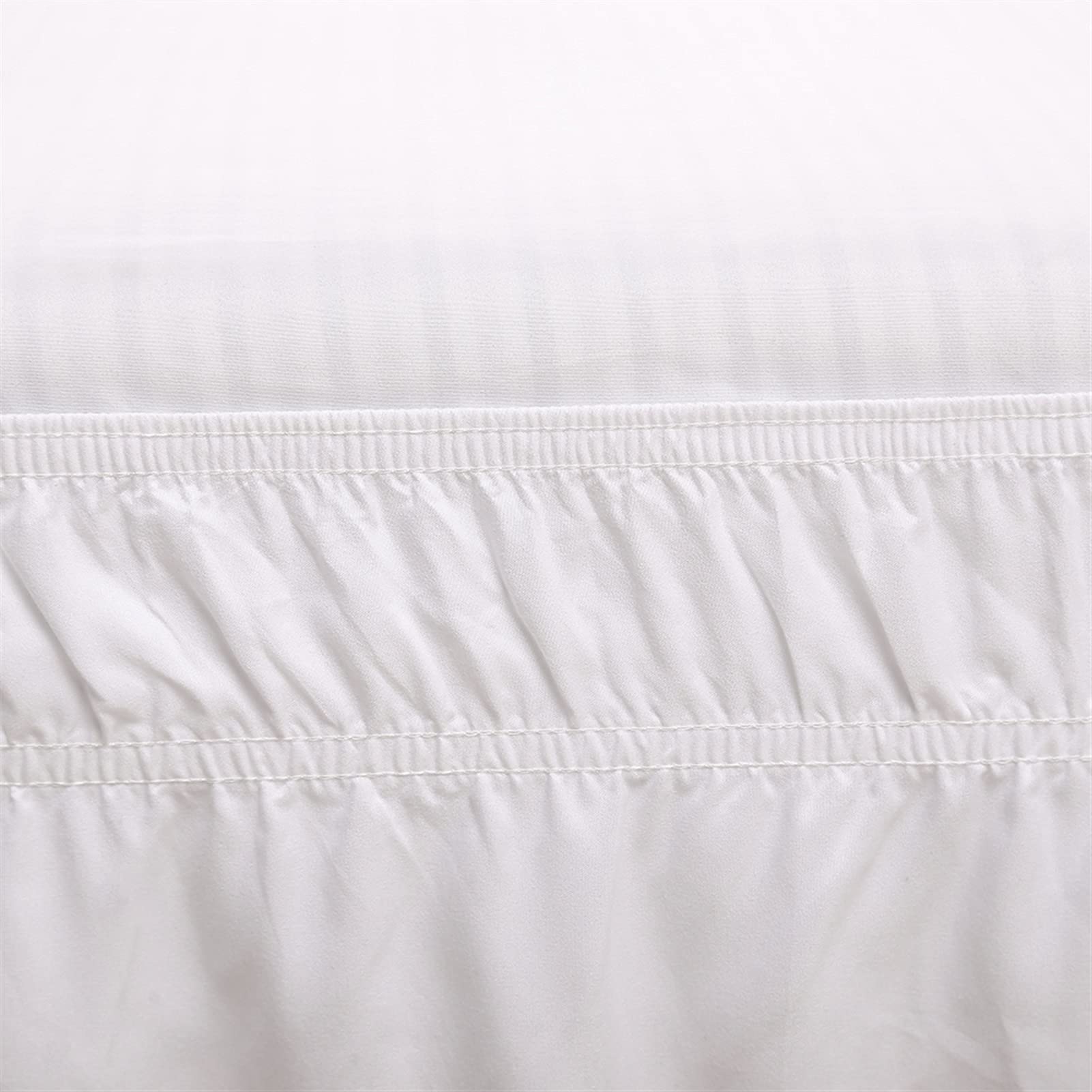 Vestiletto Tassle Pompom Frangia Bed Gonna Bed Gonna Involtini avanti Stile Elastic Withe Bed Avvolgibile Resistente alle Rughe Mantovana Giroletto Matrimoniale (Color : White, Size : 180x200x38cm