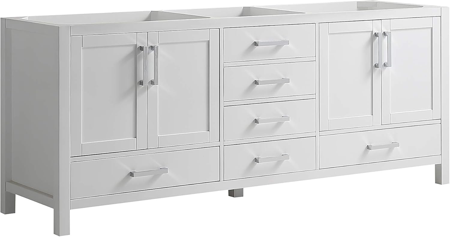 Jacques 80 in. W x 22 in. D White Double Bath Vanity