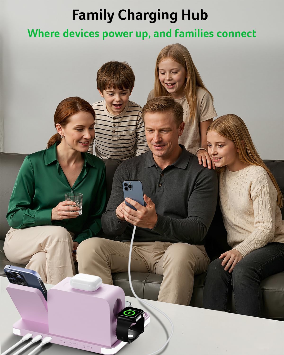 Acer Station de charge sans fil S1, 7 en 1, station de charge sans fil, violet, 215 x 160 x 107 mm, 515 g