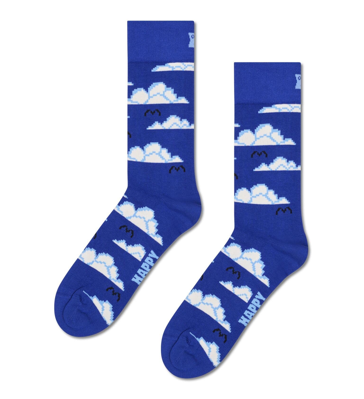 Happy Socks Calcetines altos con divertido estampado de animales para hombre y mujer, 36-40 y 41-46, llamas, leopardo, flamenco