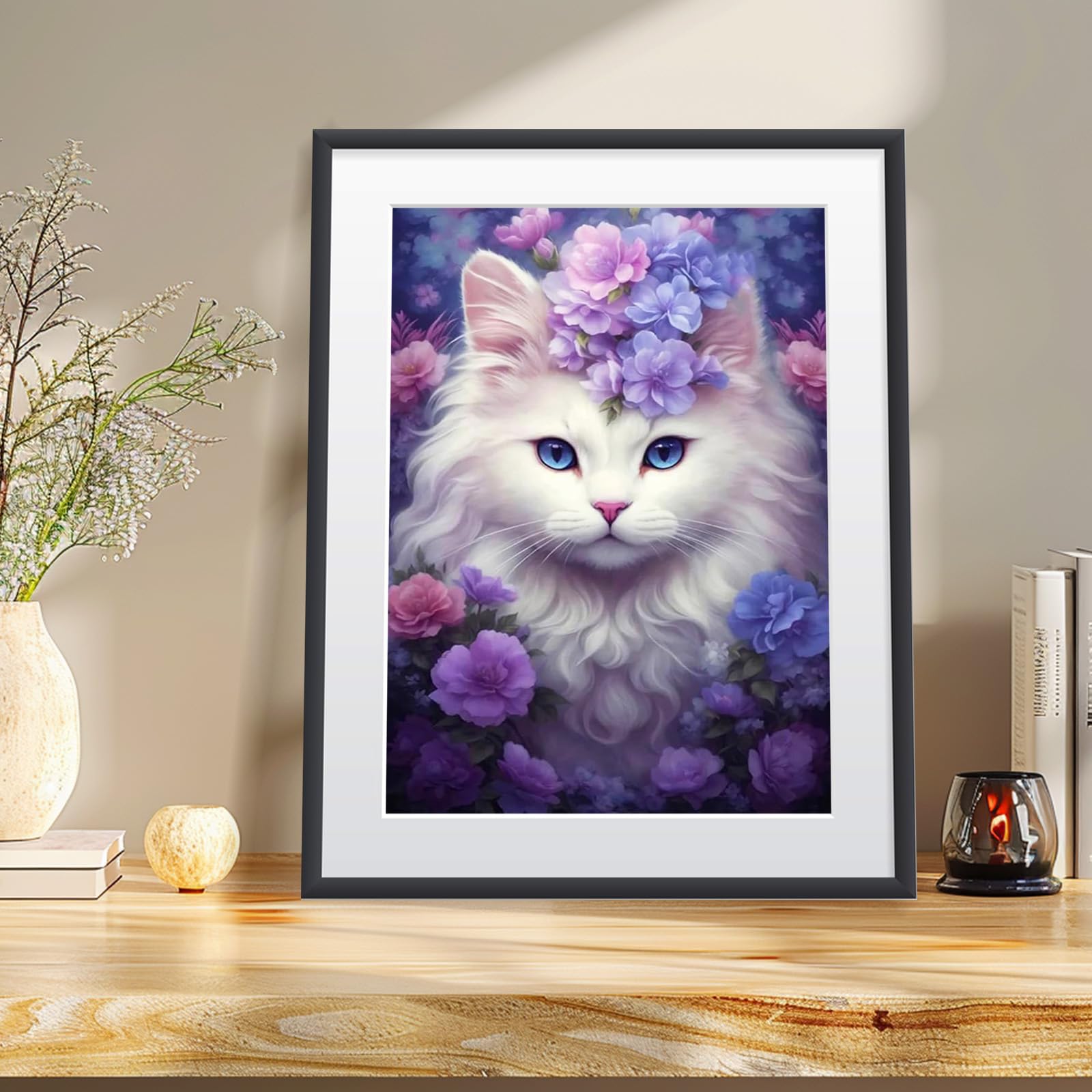 Kit Diamond Painting Gatto 5D - Quadro Con Strass Per Decorazione Casa 30x40cm - Foto 9