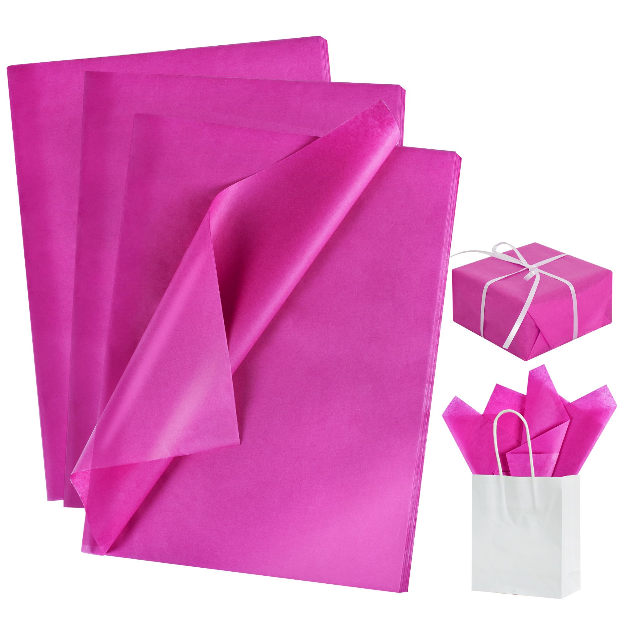 BEISHIDA 100 Sheets Violet Tissue Paper Bulk, Wrapping Tissue Paper for Gift Bags, 14 x 20 Inch Gift Wrap for Halloween Wedding Graduation DIY Crafts Holiday Flowers