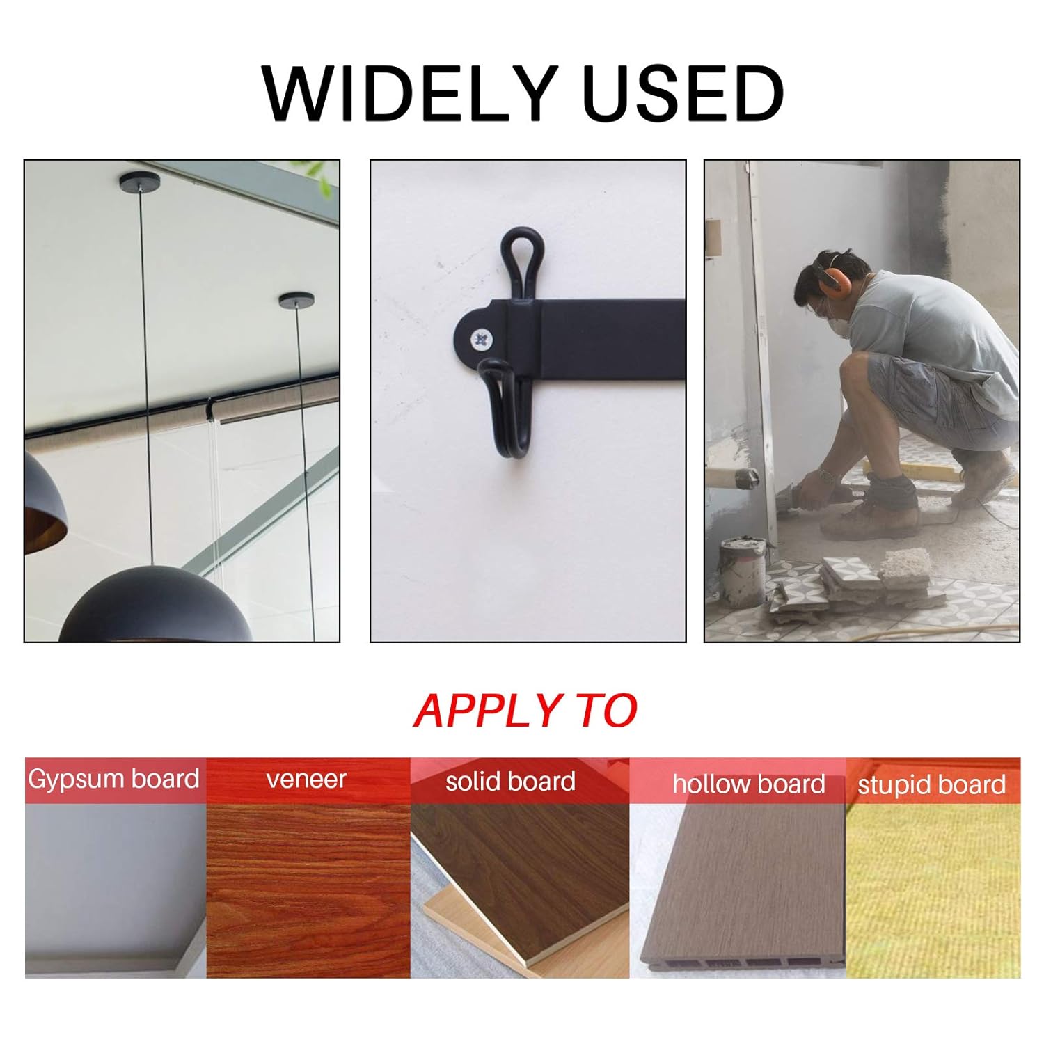 Flаѕh Dеаlѕ - 50% оƒƒ 200pcs Drywall Anchor Kit-Hollow Wall Anchors with Screws, Drywall and Hollow-Wall Anchor Assortment Kit, for Anchors, Screws, Wall Anchor Hooks, and Hollow-Door Toggle Anchor(Grey 100Sets)