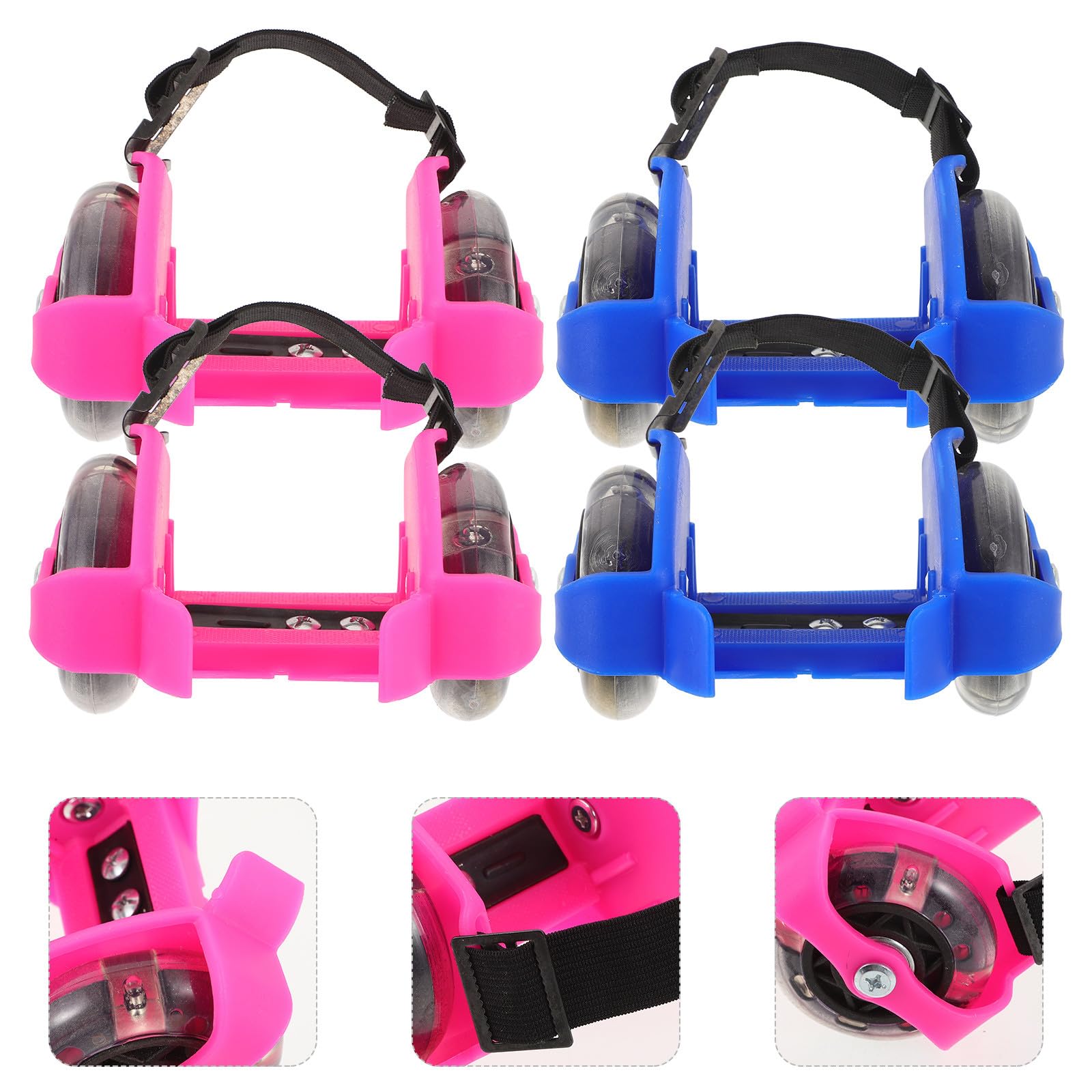 Scarpa da Pattinaggio Regolabile in Pvc, 2 Paia, Ragazzo Ragazza | Scarpa da Skate da Allenamento, Scarpa da Skate per Principianti, Scarpe Roller Bambina, Back To School Party