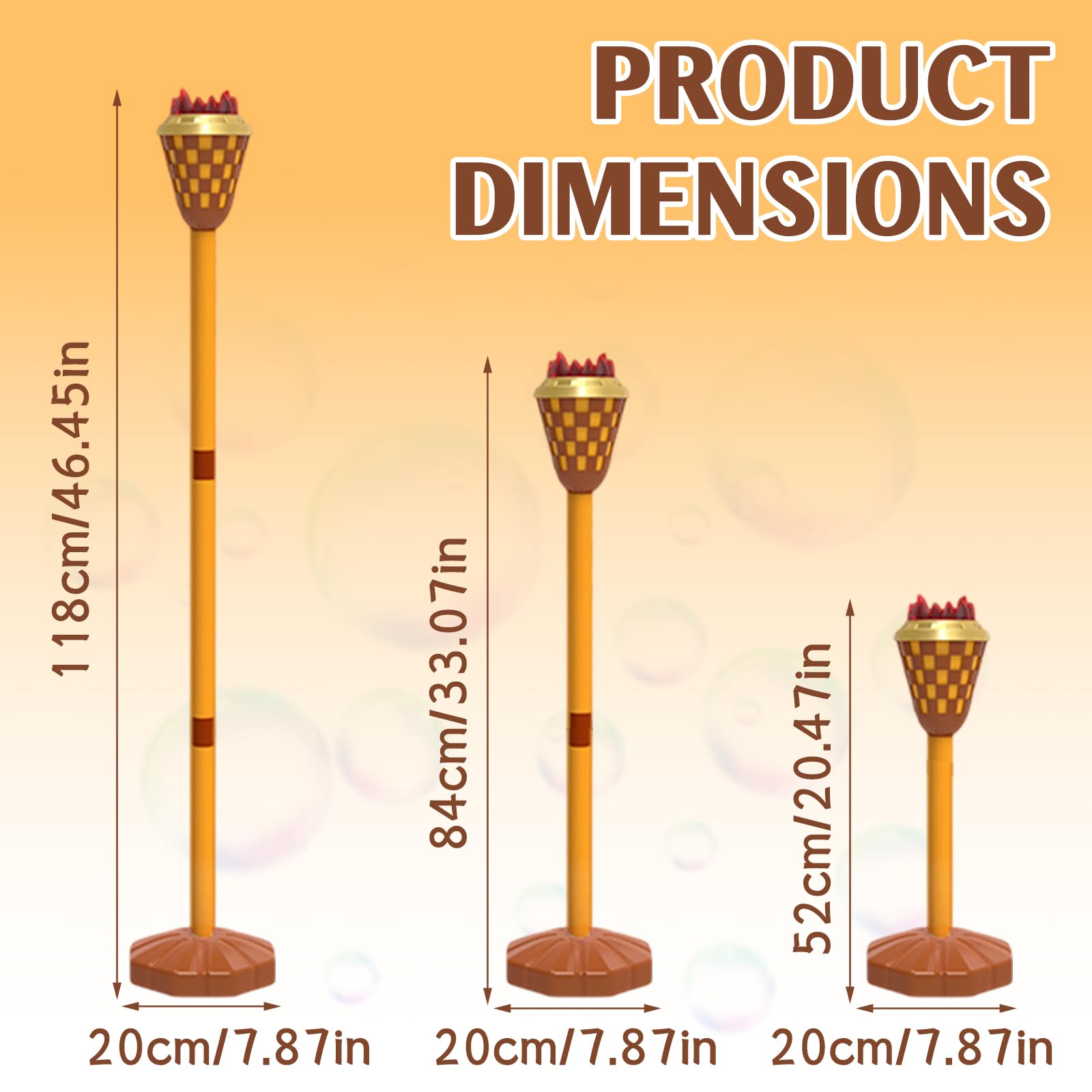 HTU Bubble Torch with Light and Music, Adjustable Height Light Up Lantern Bubbles Machine for Weddings Party - Image 4