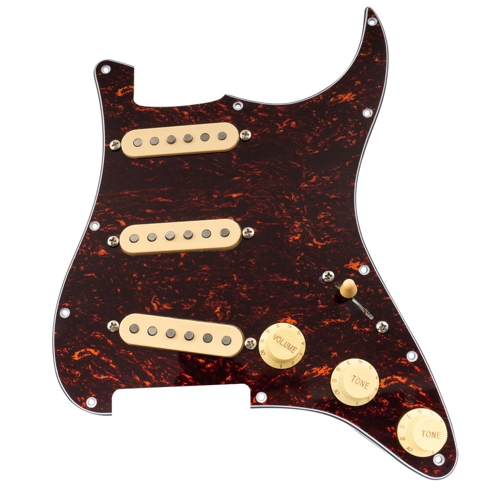 Placa De Pastilla Precableada SSS Con Pastillas Alnico 5 Conjunto GolpeadorPrecableado Guitarra Eléctrica