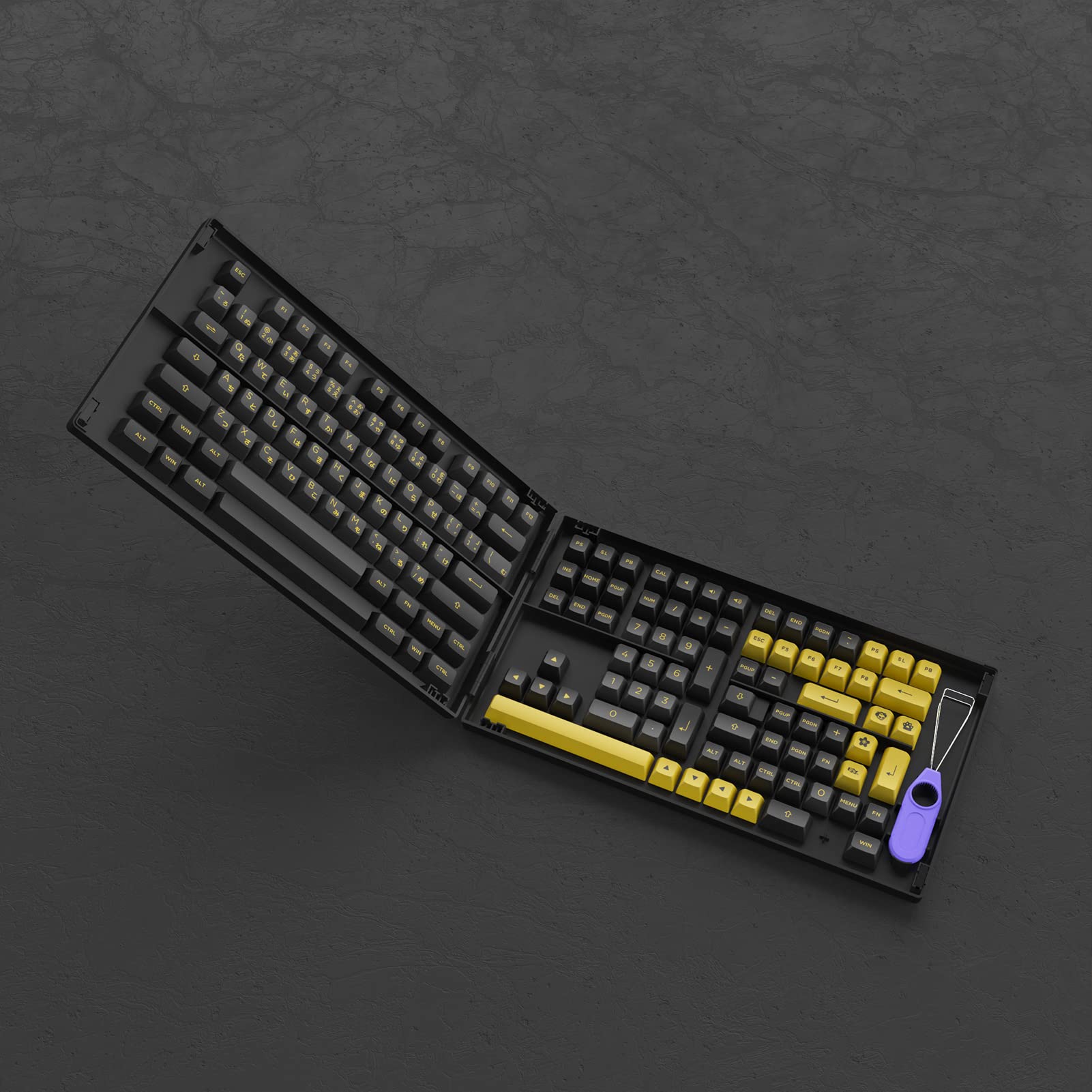 Amazon.com: Akko PBT Keycaps Black&Gold 158-Key ASA Profile