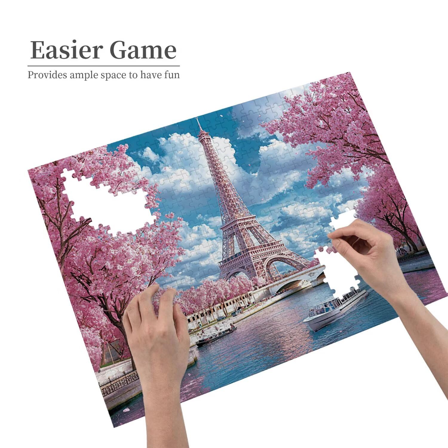 Puzzle in Legno per Adulti 1500 Pezzi | Torre Eiffel| Giocattoli Educativi | Puzzle Adulti E Famiglie Decor | Dimensione Di 87x57cm | Regalo Adultis | Regali Natale (Formato: 34.8x22.8in) o-2