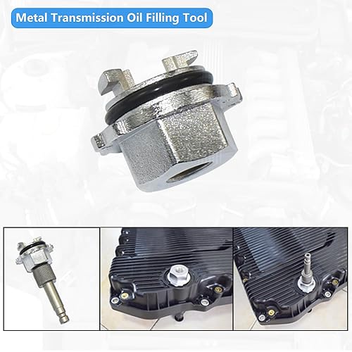 Miniatura 7 de Herramienta de llenado de aceite de transmisión de metal, compatible con Mercedes Benz 725.0 9G-Tronic de 9 velocidades de líquido de transmisión