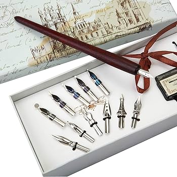 パンツ Dip'pen OPENDGO Calligraphy Ink Dip Pen Set Handcrafted Wooden Dip