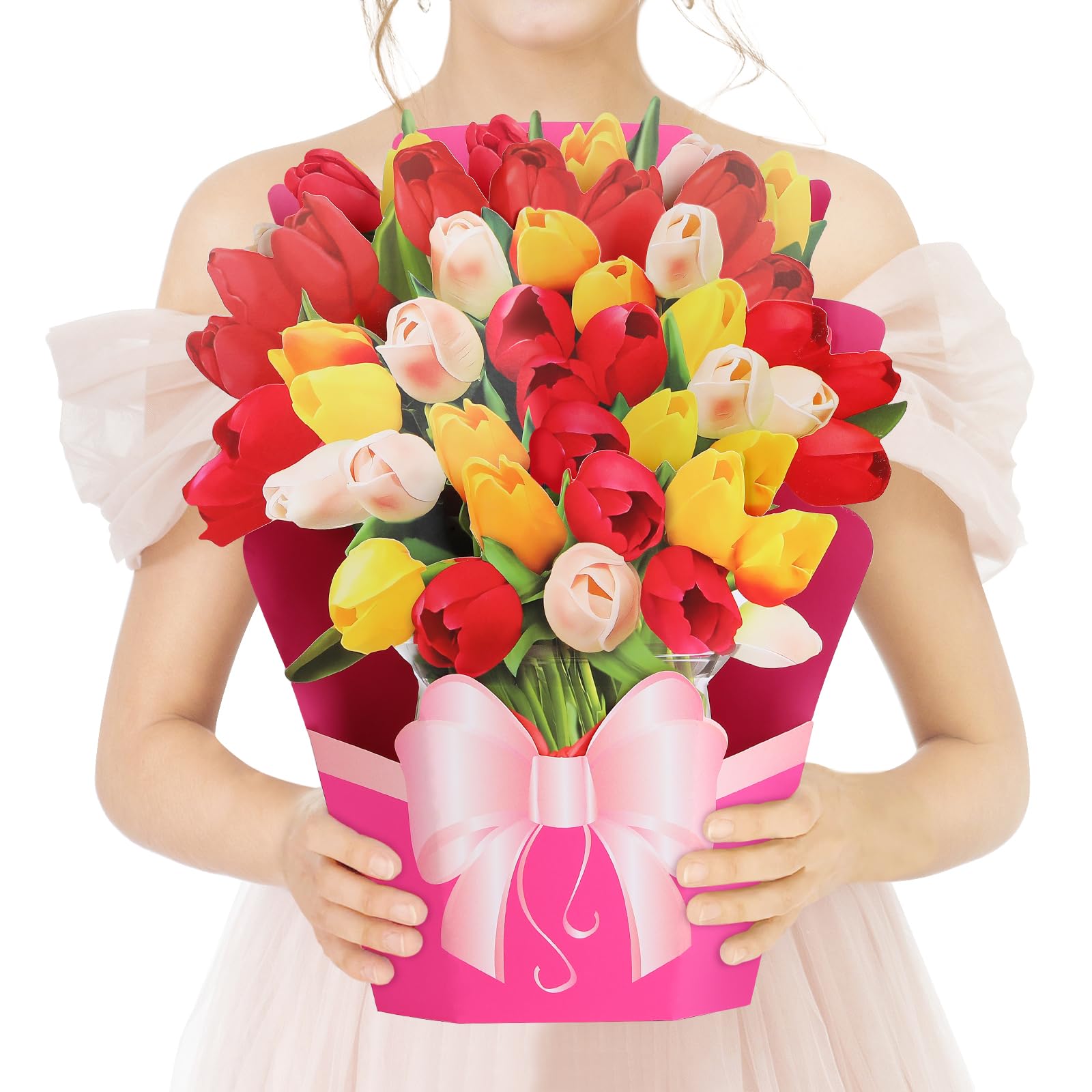 3D Pop Up Greeting Cards Paper Flowers Pop Up Cards Forever Flower Bouquet Paper Pop Up Cards Handmade 3D Popup Greeting Cards for Mom,Wife,Sister, Boy,Girl,Friends