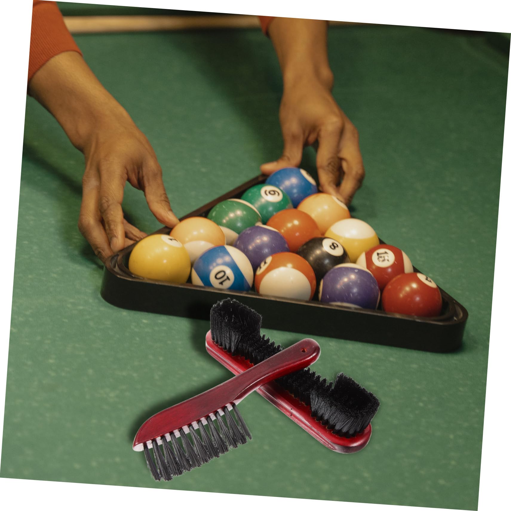 Toyvian 6piezas Cepillos De Limpieza para Mesa De Billar Portátil para Mantener La Mesa De Billiard Impecable Cepillos De Doble Longitud para Accesibilidad Completa