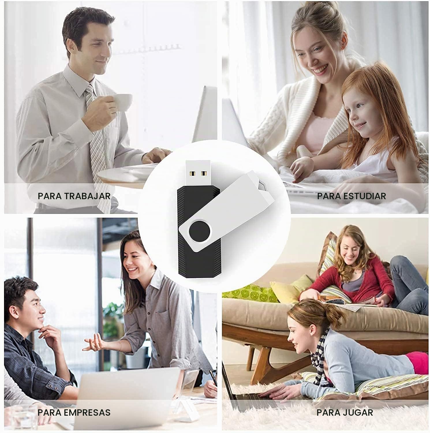 8gb USB al por Mayor Pendrive 8gb Pack 10 RAOYI Memoria USB 8 GB 2.0 8GB Memory Stick Flash Drive para Computadoras PC Windows Mac OS (10 Unidades, Negro)