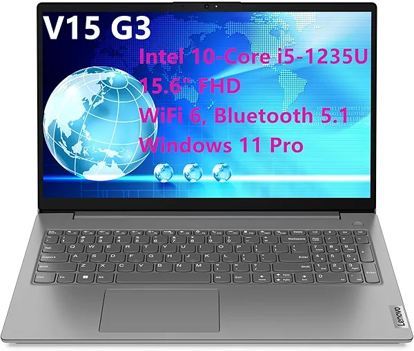 Lenovo Laptop Computer for Home and Business Student, 15.6" FHD, Intel 10-Core i5-1235U (Beat i7-1195G7), 40GB DDR4 RAM, 1TB PCIe SSD, WiFi 6, Bluetooth 5.1, HDMI, Iron Grey, Windows 11 Pro, Tichang