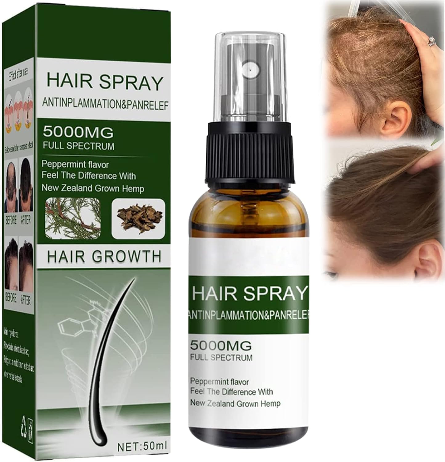 Peppermint Hair Growth Spray, 2022 New Peppermint Hair Spray For Hair