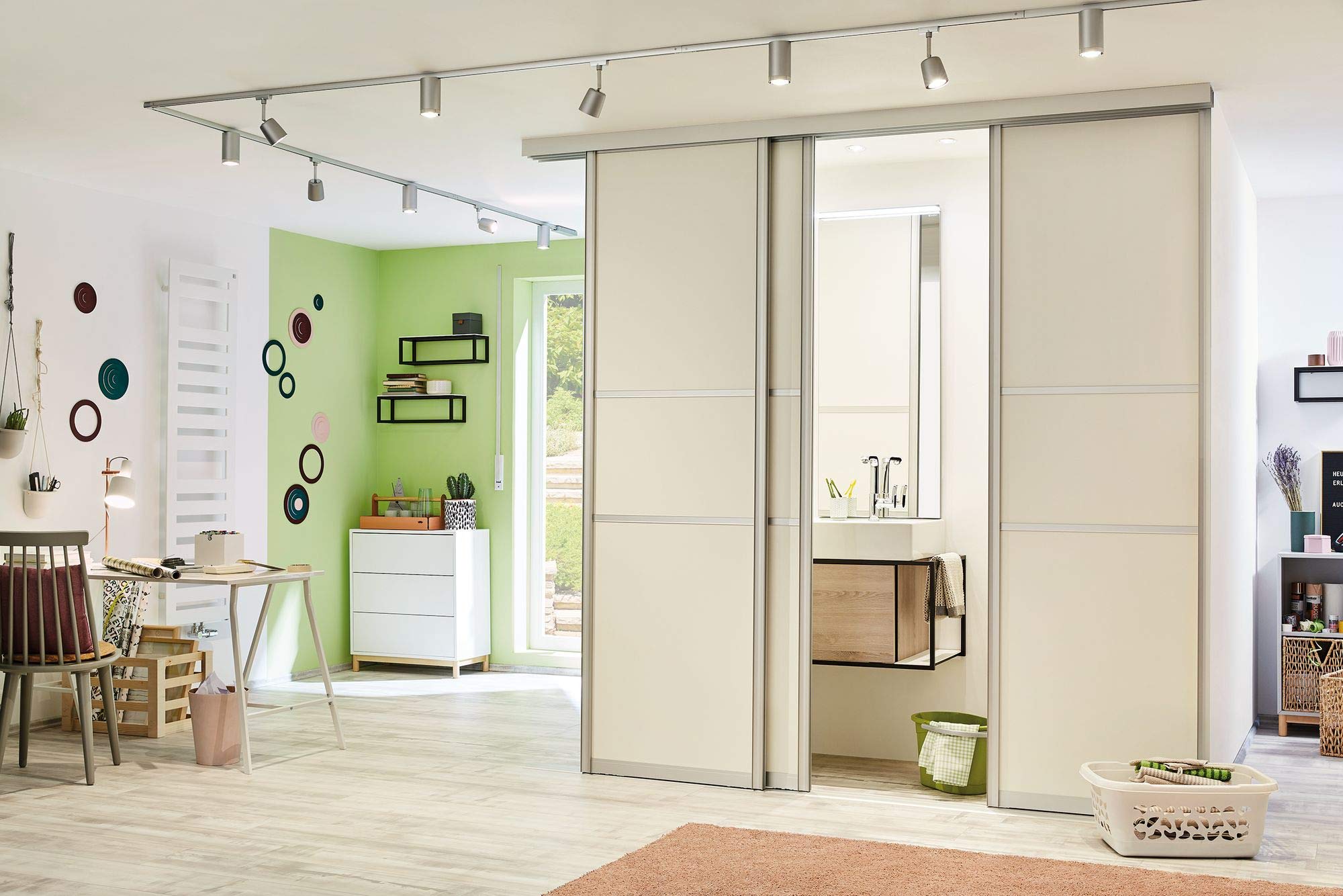 Paulmann 96897 URail Sistema di illuminazione a binario Set Cover max. 4 binari luminosi da 10 Watt cromo opaco, cromo lampada da soffitto metallo, plastica binari a soffitto GU10