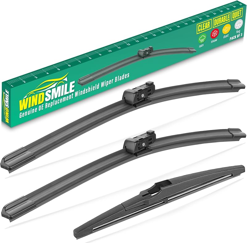 Palhetas do limpador de para-brisa WINDSMILE para Chevrolet Trailblazer 2022 a 2025 – Conjunto com 3