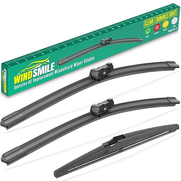 24" 18" 11" Windshield Wiper Blades Replacement for Chevy Chevrolet Trailblazer 2021 2022 2023 2024 2025 Trail Blazer Premium All Weather Front Rear Wipers Set - OEM Quality (Pack of 3)