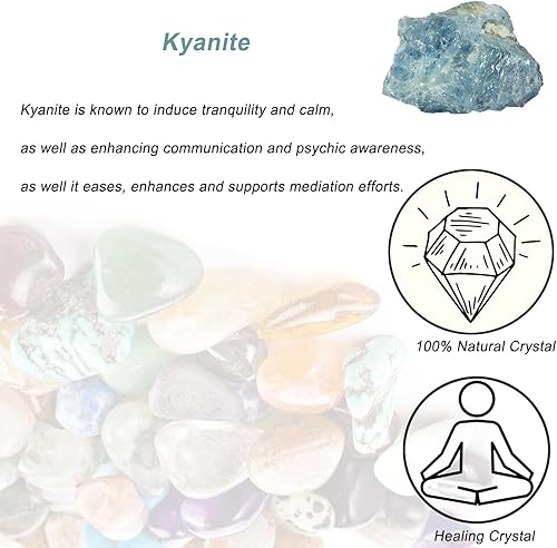 Miniatura 4 de Cristales crudos de cianita, cristales curativos grandes de 1.25 a 2.0 pulgadas, piedras naturales en bruto, cristal para volar, cabañas, rocas