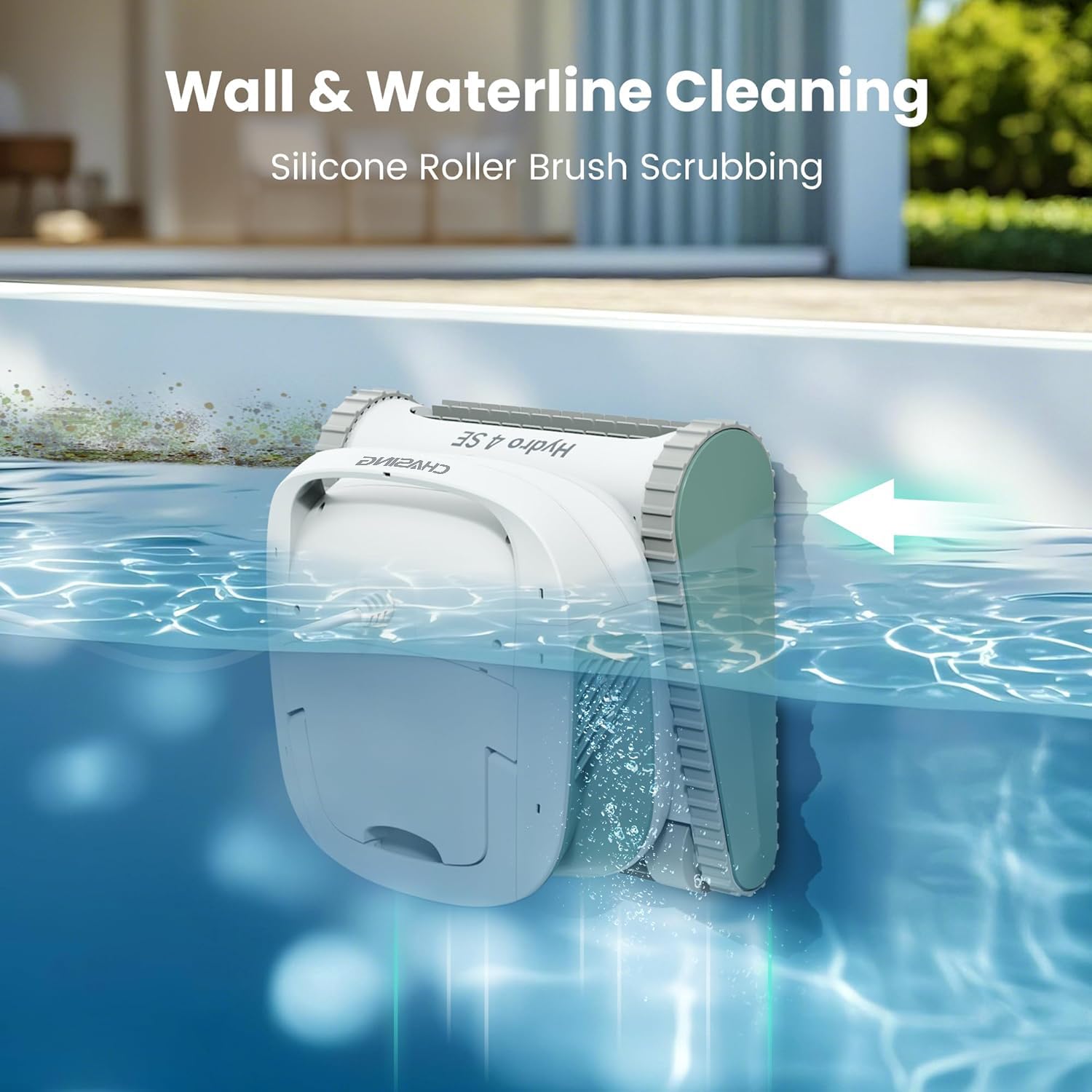 Chasing Hydro 4 SE Aspiradora de piscina para piscinas enterradas | Robot limpiador para piso, pared y línea de flotación | Siempre limpieza, nunca carga | Cable de 40 pies | Cesta de filtro de 4.1 L