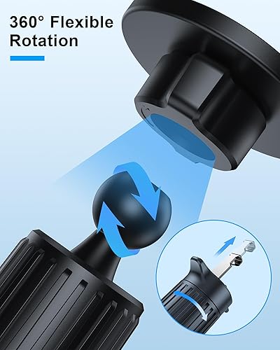 Miniatura 3 de ZBF Cargador magnético para coche, soporte magnético para coche, soporte magnético para teléfono celular, compatible con 17, 16, 15, 14, 13, 12,