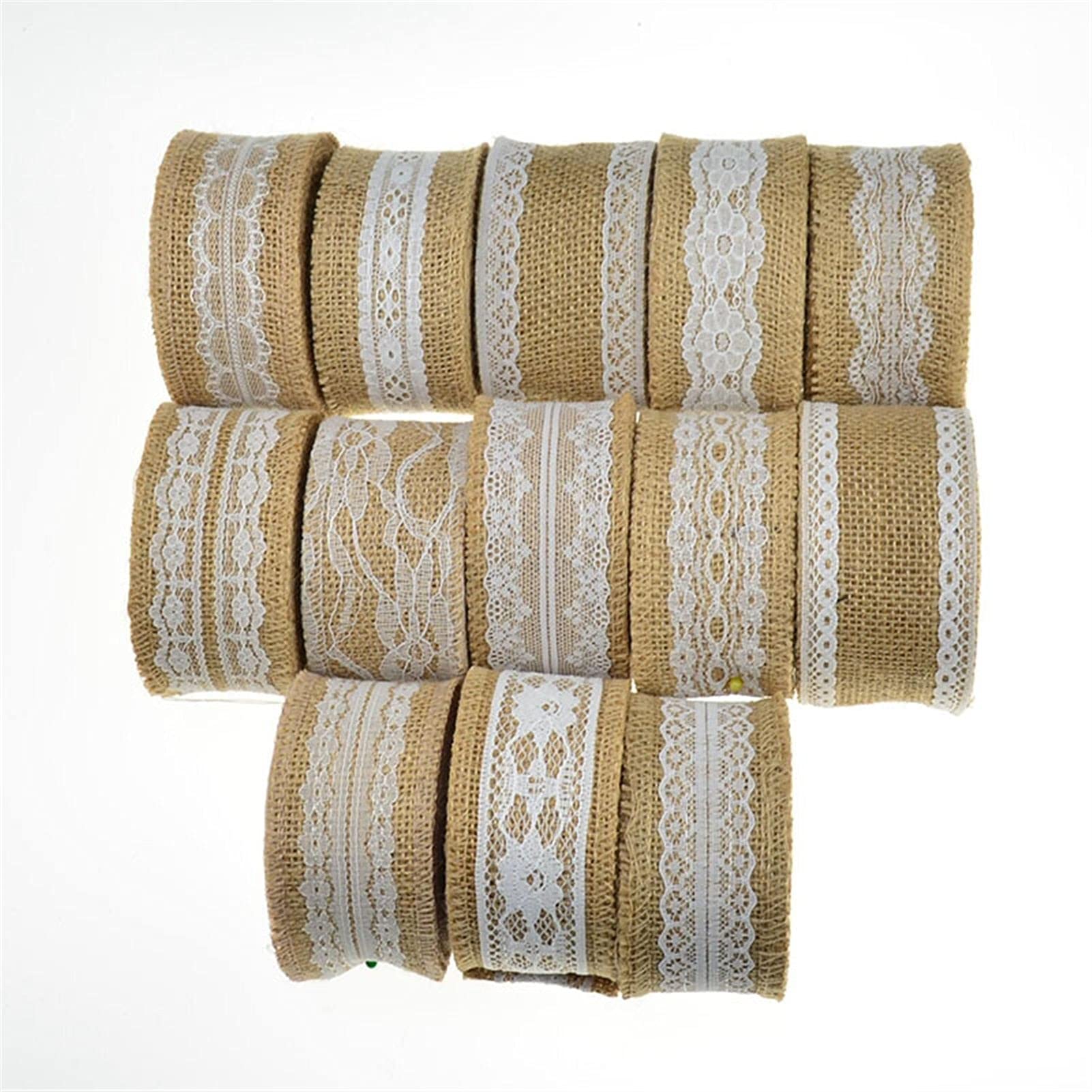 2M 2.5cm-30cm Nastro Di Tela Di Iuta Naturale Rustico Vintage - Foto 6