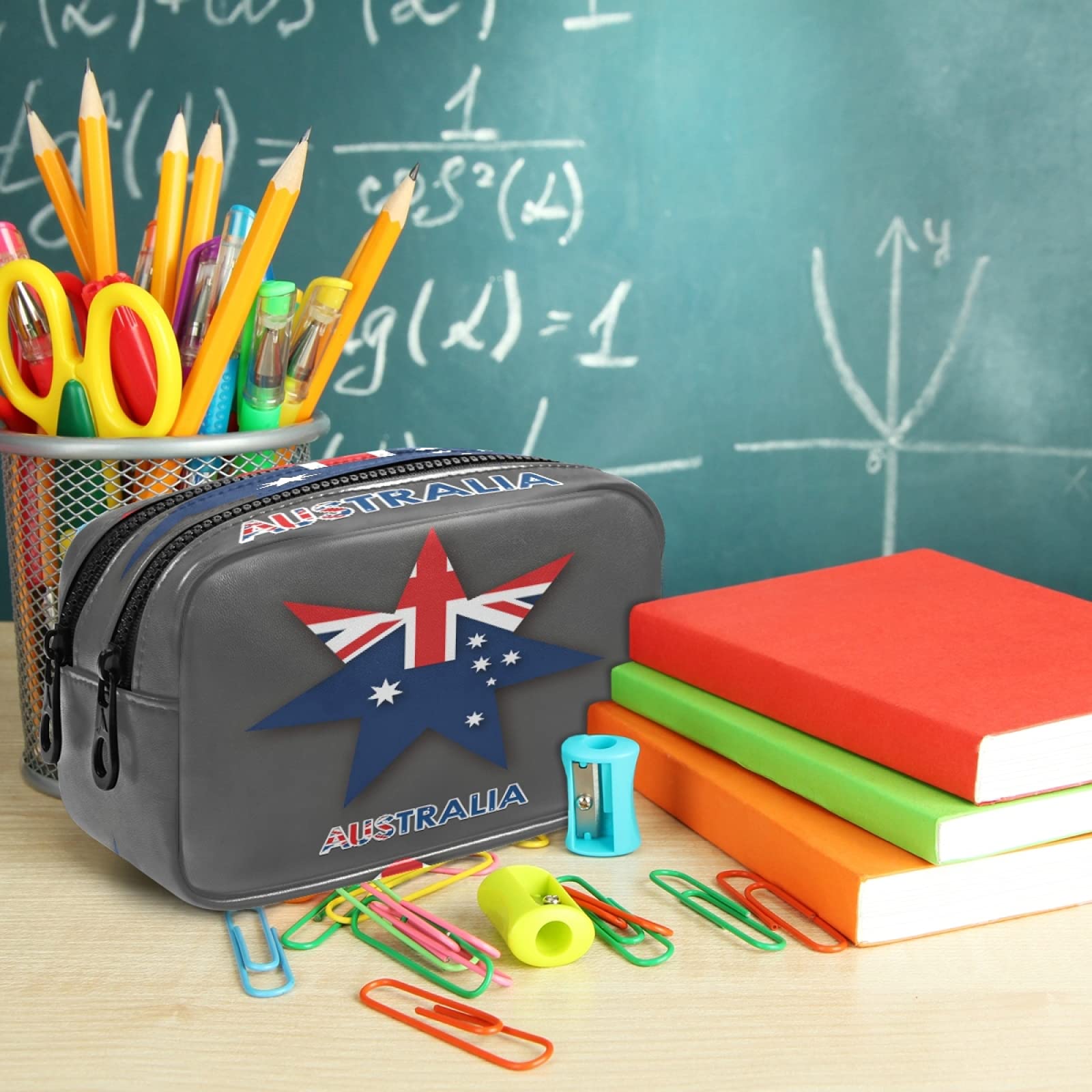 Australien-Flagge Federmäppchen – Große Kapazität, Mit Reißverschluss | Für Schule, Studium & Reisen
