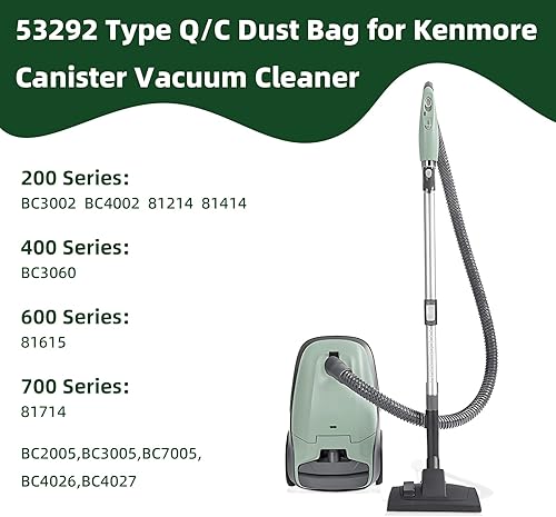Miniatura 2 de Paquete de 12 bolsas de vacío tipo QC 53292 para aspiradora Kenmore serie 200 400 600 700 800, bolsa de repuesto de gran capacidad, juego de