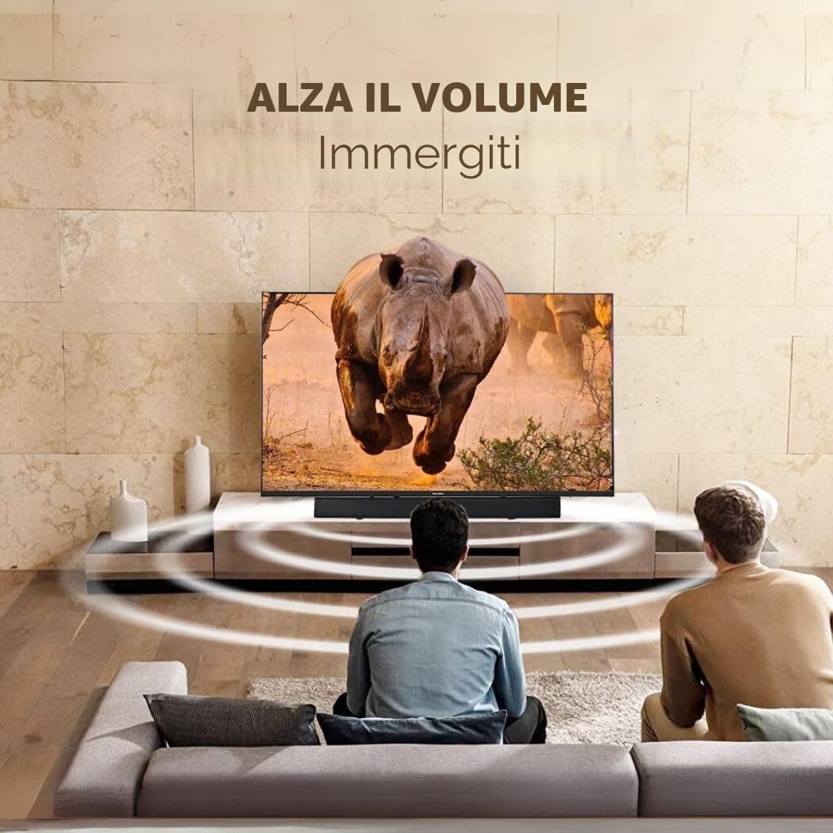 SALORA SBO680 Soundbar TV Bluetooth, Barra Del subwoofer, Teatro Domestico Altoparlanti, Bassi Profondi, Effetto Surround per TV dolby surround wireless, HDMI, AUX, home theater