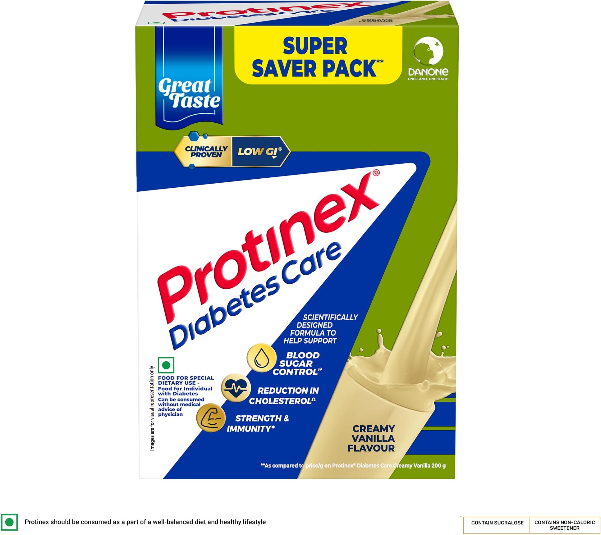 Protinex Diabetes Care - with Protein and High Fiber for Blood Sugar Control - 1kg (Vanilla flavor)