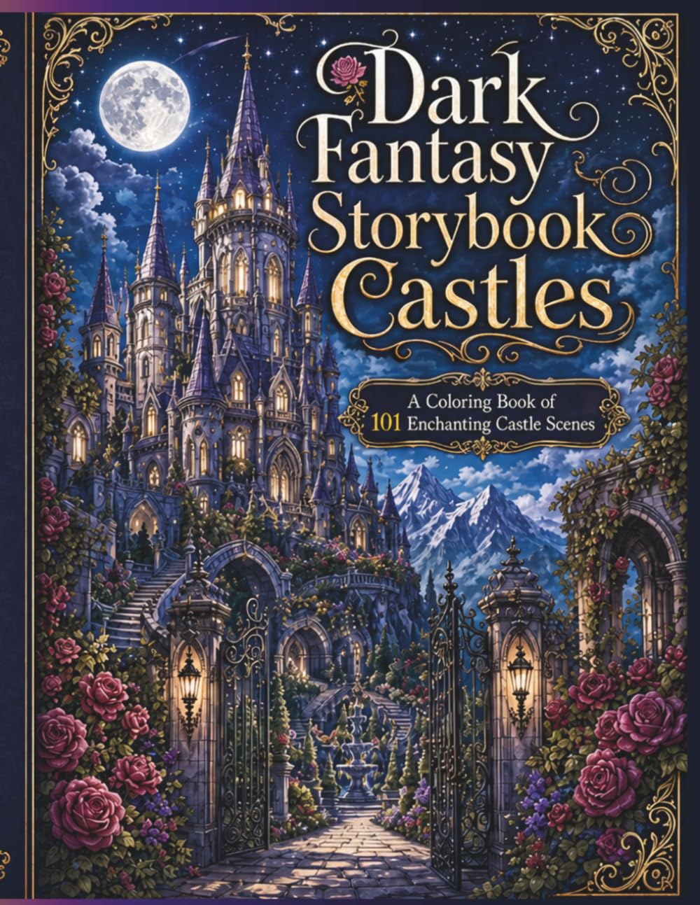 101 Dark Fantasy Storybook Castle Designs: Coloring Book