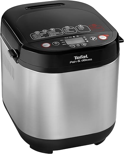 Tefal Pain & Délices PF240E, Bread Maker 1 kg, Yogurt, Gluten Free, Stainless Steel, Homemade Bread