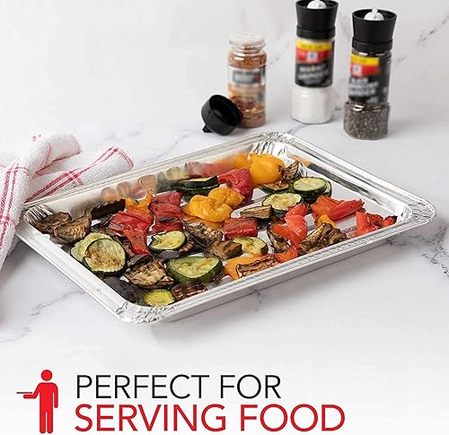 Miniatura 7 de Bandeja desechable pequeña de aluminio para asar - 8.75 "x 6.25" (100)