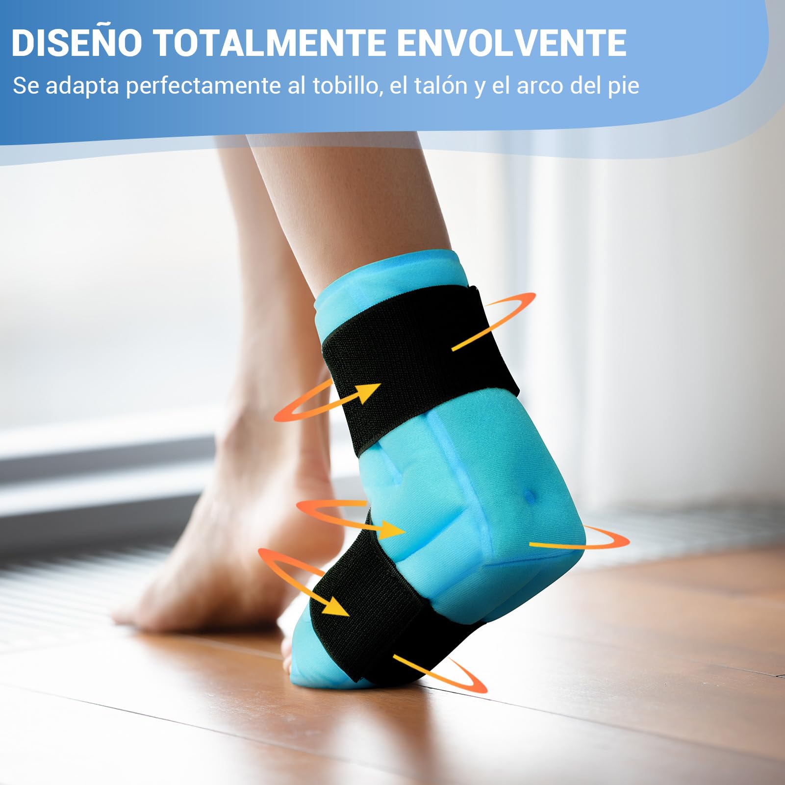 Comfytemp Grande Bolsa de Hielo para Tobillo y Pie para Alivio del Dolor, Terapia de Frío y Calor para Fascitis Plantar, Esguince de Tobillo, Hinchazón, Tendinitis de Aquiles, 1 Unidad